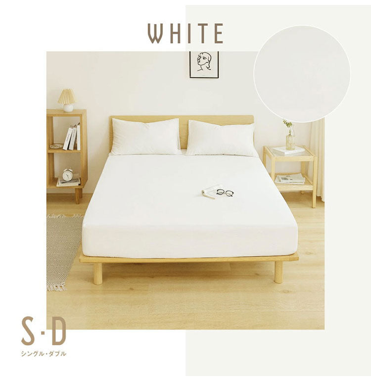 韓国風ガーゼボックスシーツ ダブル 白 綿100% オールシーズン 北欧 韓国 赤ちゃん 肌に優しい ガーゼ ガーゼ生地 快適 お手入れ簡単 かわいい おしゃれ 軽い 低ホルムアルデヒド(代引不可)