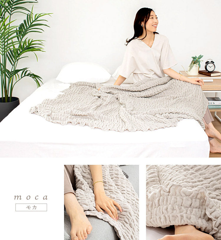 タオルケット シングル COYOLI くしゅくしゅ レーヨンケット ブランケット 大判 夏用 洗える 肌掛け 夏掛け マルチカバー 冷房対策 昼寝 韓国 インテリア おしゃれ(代引不可)