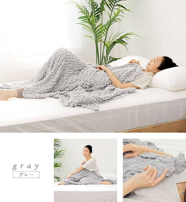 タオルケット シングル COYOLI くしゅくしゅ レーヨンケット ブランケット 大判 夏用 洗える 肌掛け 夏掛け マルチカバー 冷房対策 昼寝 韓国 インテリア おしゃれ(代引不可)