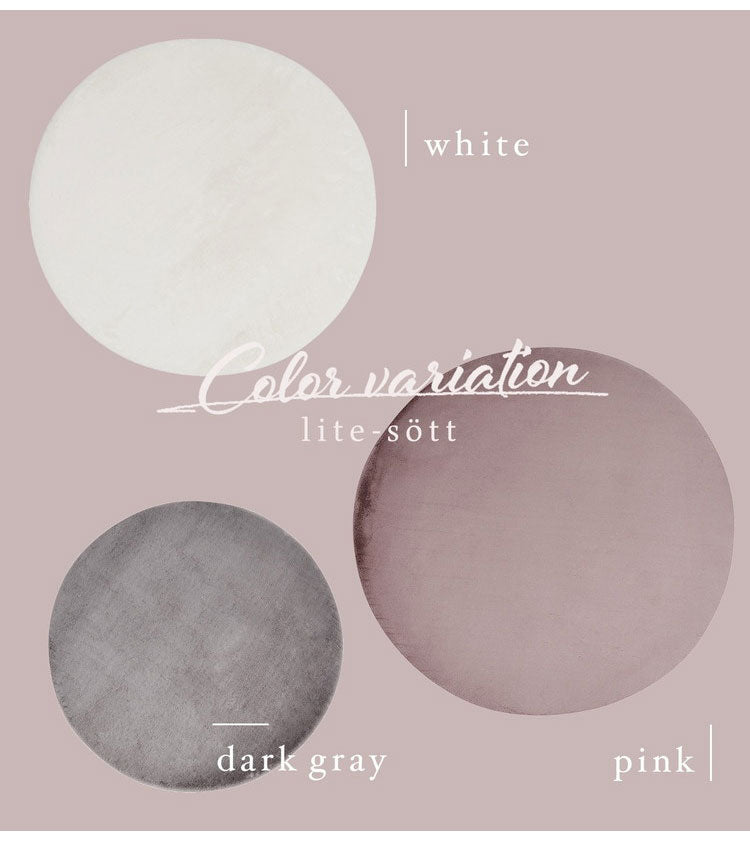 4枚セット ラビットファー チェアパッド かわいい もちふわ 円形 丸 38cm クッション 座布団 椅子 ダイニングチェア ベンチ シートクッション 韓国インテリア おしゃれ lite-sott(代引不可)