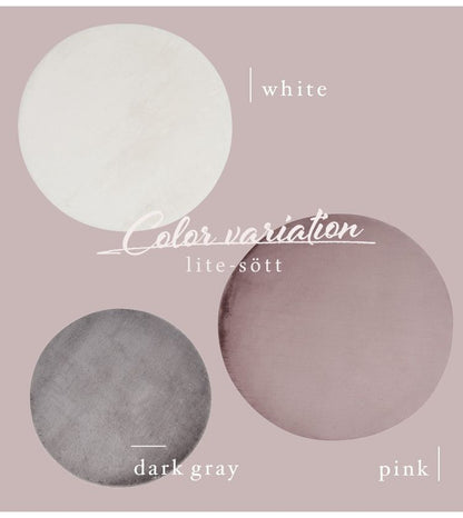 ラビットファー ラグ ラグマット 円形 直径140cm もちふわ おしゃれ かわいい プレイマット カーペット lite-sott 丸 小さめ 滑り止め マイクロファイバー 冬用(代引不可)