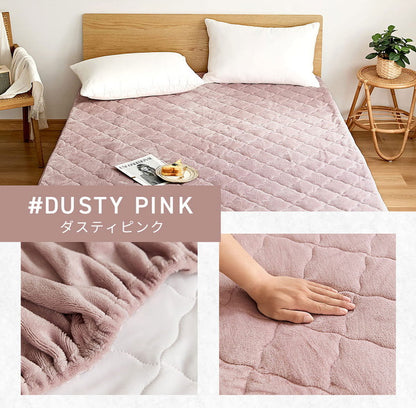 プレミアムフランネル 一体型ボックスシーツ ダブル なめらか 秋冬用 暖かい フランネル くすみカラー 丸洗いOK マイクロファイバー 冬用 ベッドパッド 韓国インテリア 寝具 おしゃれ かわいい 北欧(代引不可)