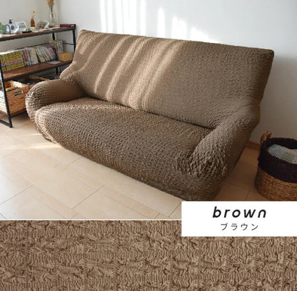 ソファーカバー 3人掛け ワッフル調 肘付き 肘なし 伸縮 ストレッチ フィット かけるだけ 幅160~180 高さ80まで 対応(代引不可)