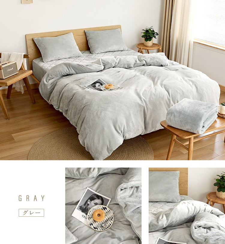 【2枚セット】あったか フランネル 掛け布団カバー シングル ロング 冬用 暖かい おしゃれ くすみカラー 丸洗いOK マイクロファイバー 冬用 ふとんカバー 韓国インテリア 寝具(代引不可)