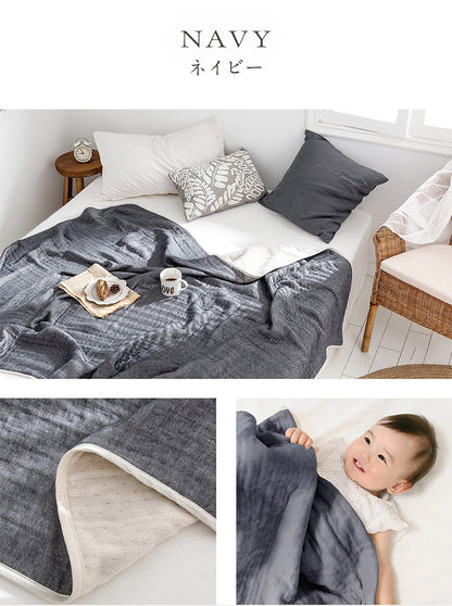 【2枚set】 三河木綿 6重ガーゼ 日本製 やわらかガーゼケット ベビーケット 三河木綿 6重ガーゼ 70×100cm 綿100% 無地 赤ちゃん やさしい 夏 バスタオル 無地 退院 お昼寝 ベビー(代引不可)【メール便配送】