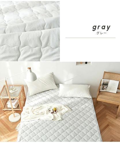 【2枚セット】レーヨン 敷きパッド ワイドキング ほんのり冷感 夏 さっぱりパイル タオル地 ベッドパッド 敷パット(代引不可)