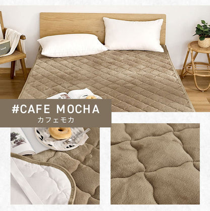【2枚セット】 プレミアムフランネル 敷きパッド セミダブル 120×200cm なめらか 秋冬用 暖かい フランネル くすみカラー 丸洗いOK マイクロファイバー 冬用 ベッドパッド 韓国インテリア 寝具 北欧(代引不可)