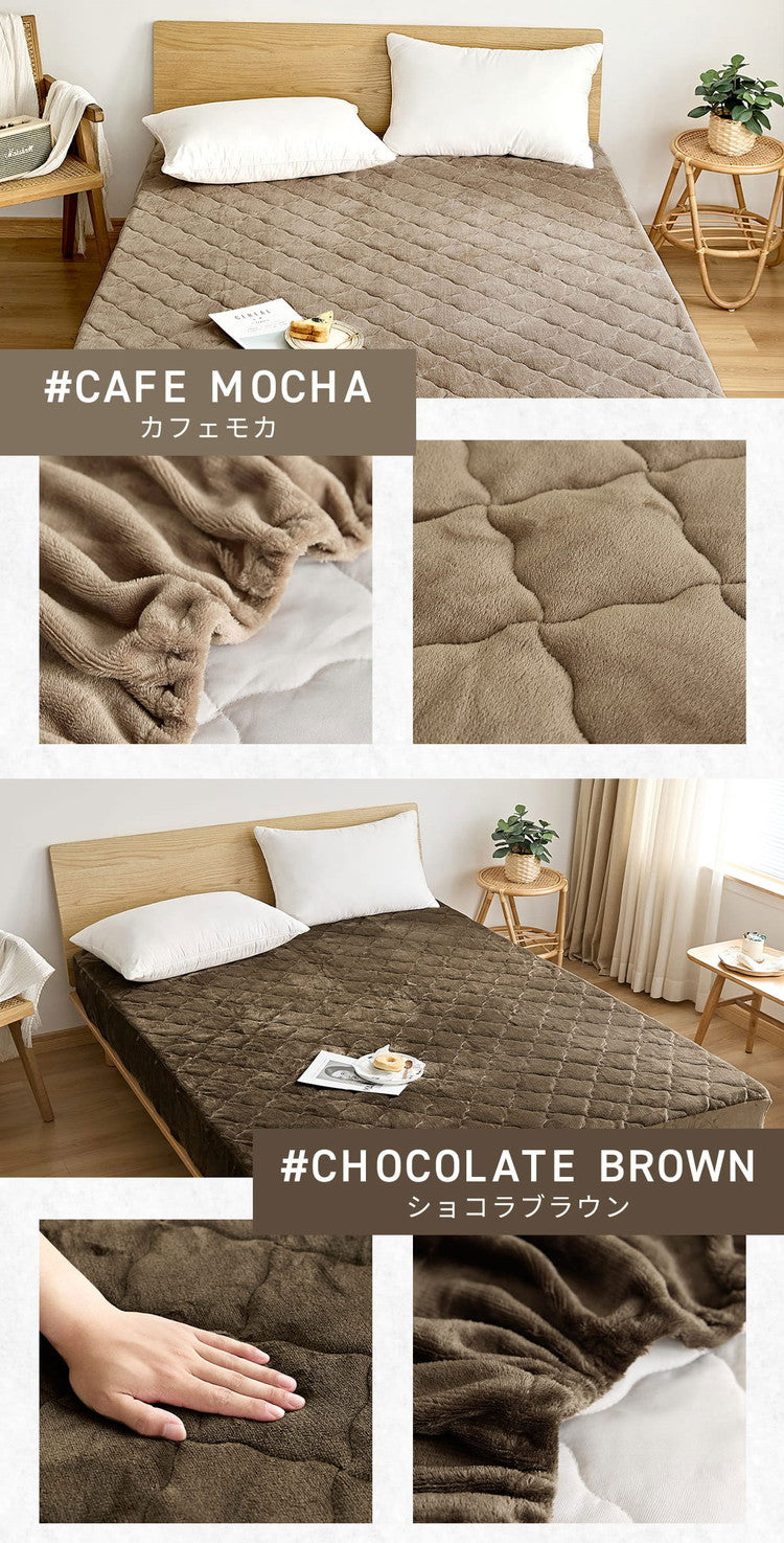 【2枚セット】 プレミアムフランネル 一体型ボックスシーツ クイーン なめらか 秋冬用 暖かい フランネル くすみカラー 丸洗いOK マイクロファイバー 冬用 ベッドパッド 韓国インテリア 寝具 北欧(代引不可)