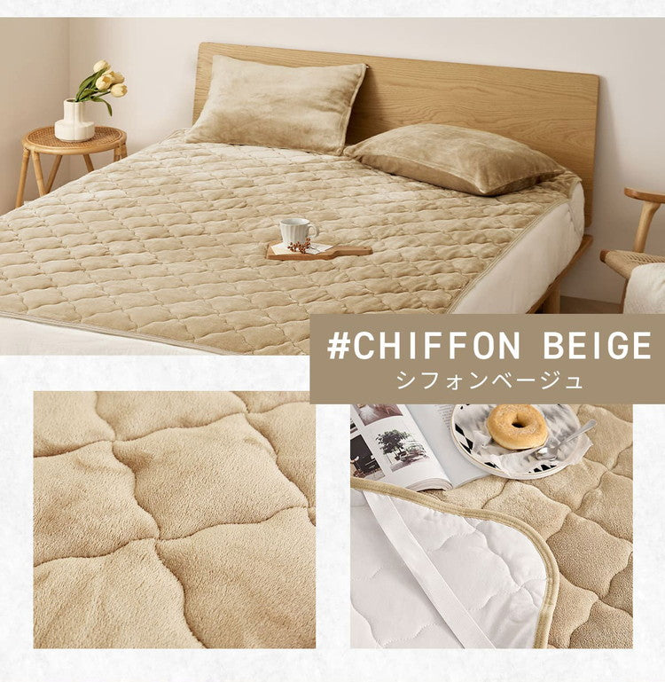 【2枚セット】 プレミアムフランネル 敷きパッド ワイドキング 200×200cm なめらか 秋冬用 暖かい フランネル くすみカラー 丸洗いOK マイクロファイバー 冬用 ベッドパッド 韓国インテリア 寝具(代引不可)