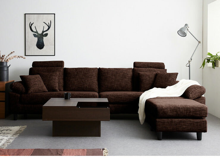 コーナーソファ 4人掛け 幅270cm ポケットコイル 北欧 おしゃれ ハイバック L字 I字 オットマン カバーリング ローソファ コーナーソファー カウチソファ 四人掛け concise コンサイス(代引不可)