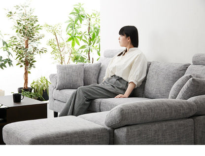 コーナーソファ 4人掛け 幅270cm ポケットコイル 北欧 おしゃれ ハイバック L字 I字 オットマン カバーリング ローソファ コーナーソファー カウチソファ 四人掛け concise コンサイス(代引不可)