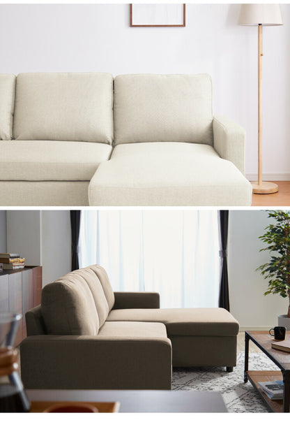 跳ね上げ式 ソファベッド 3人掛け 幅202cm 収納付き L字 3P おしゃれ 北欧 ファブリック カウチソファ コーナーソファ ソファーベッド 収納 お昼寝 カウチ リビング 大きめ ベッド 収納ソファ