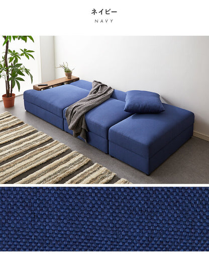 収納付き組み換えソファベッド リクライニング 3人掛け ファブリック 3P 三人掛け ソファ ソファー フロアソファ ソファーベッド シンプル 収納付き (代引不可)