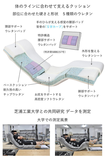 【日本製 腰にやさしい 脚上げ 寝椅子】座椅子 椅子 イス チェア フロアチェア パーソナルチェア リクライニング(代引不可)