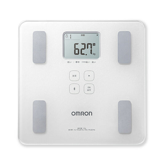 オムロン 体組成計 カラダスキャン HBF227T-SW ホワイト 体重計 体調管理 体脂肪 内臓脂肪 BMI 健康維持 ヘルスメーター