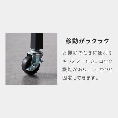 奥行き45cm キャスター付き キッチンラック 幅57.5cm 3段 VOID STACK series 大型レンジ対応 レンジ台 レンジボード レンジラック キッチン ラック シェルフ キッチン収納 台所収納 収納ラック(代引不可)
