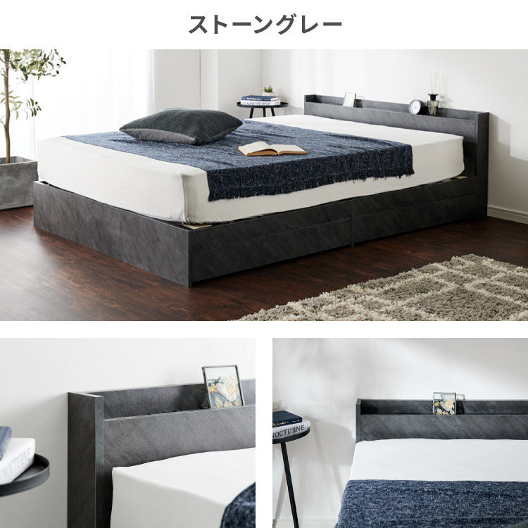 連結金具付き 収納ベッド セミダブル ベッド 収納付き ベッドフレーム 2口コンセント付き 連結ベッド すのこベッド 宮棚 引き出し付きベッド フレーム単品 一人暮らし ファミリーベッド