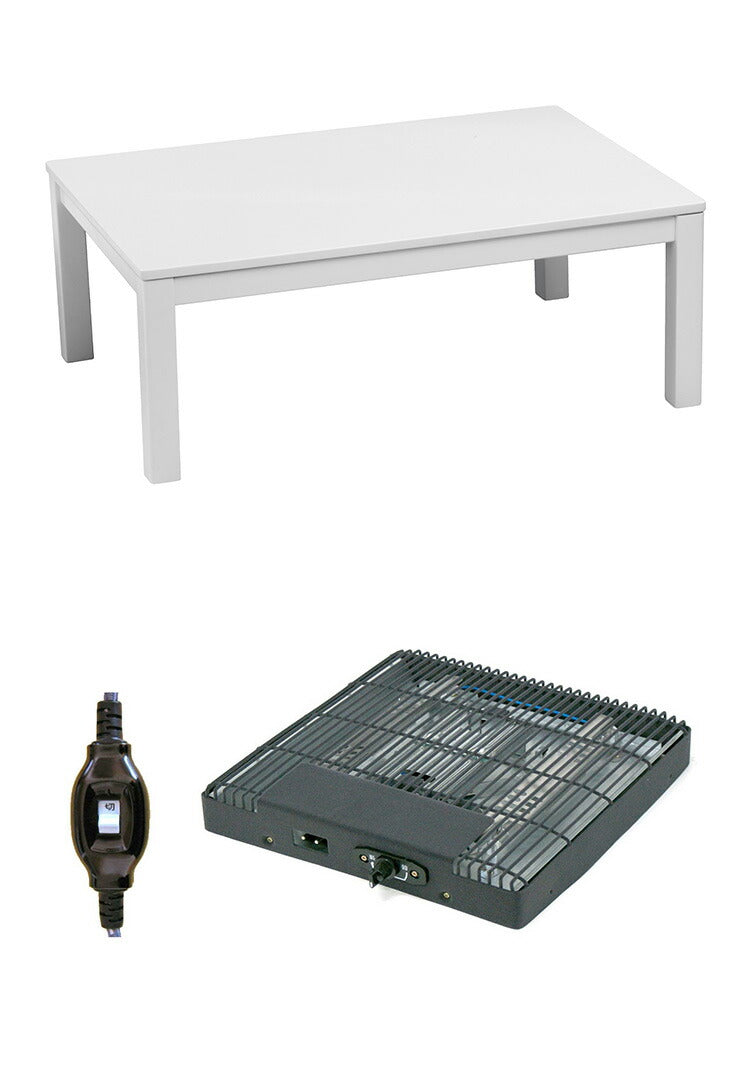 こたつ ホワイト 幅105cm 木脚 おしゃれ 北欧 かわいい シンプル 炬燵 ローテーブル センターテーブル 一人暮らし 新生活 女性 女の子 こたつテーブル 長方形(代引不可)