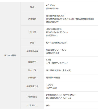 パナソニック テレビドアホン ワイヤレスモニター子機付 VL-SWE310KF 設置工事不可(代引不可)