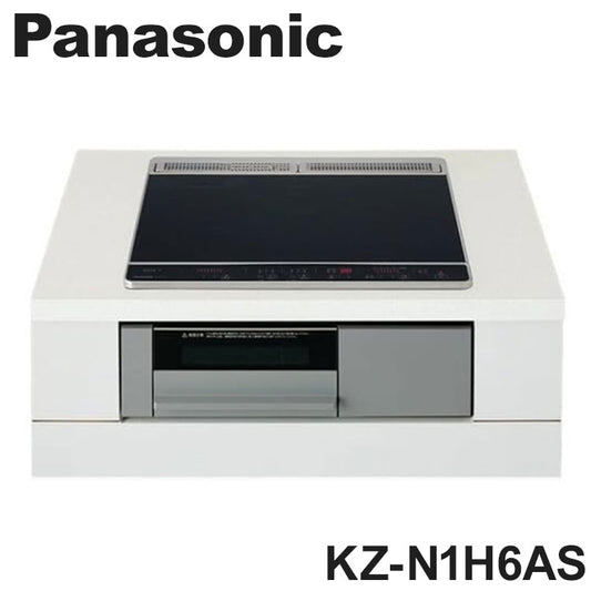 パナソニック IH KZ-N1H6AS 2口IH IHクッキングヒーター ビルトインタイプ 鉄・ステンレス対応 ブラック/グレー 無水両面焼きグリル Panasonic