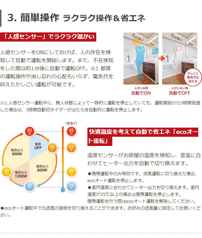 コロナ ウォールヒート 壁掛型遠赤外線暖房機 CHK-C126A(W) ホワイト 設置工事不可