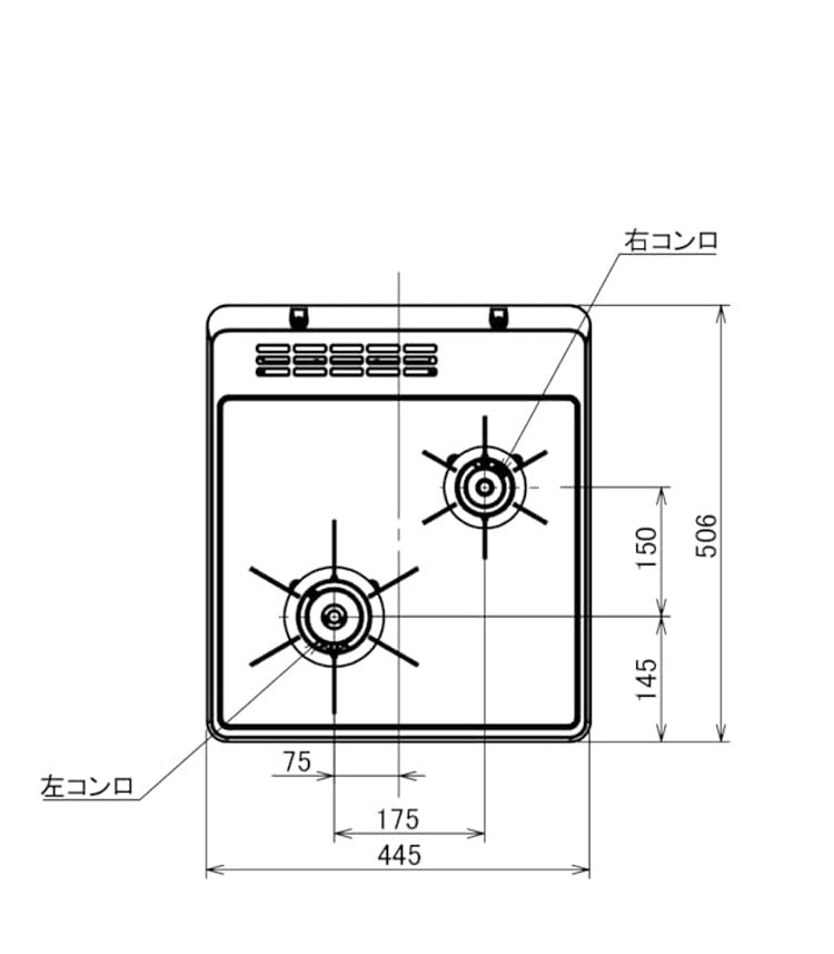 ビルトインガスコンロ ノーリツ 無水片面焼グリル プロパンガス用 N2G23KSQ1 LP 2口 グレーホーロートップ ガスコンロ キッチン