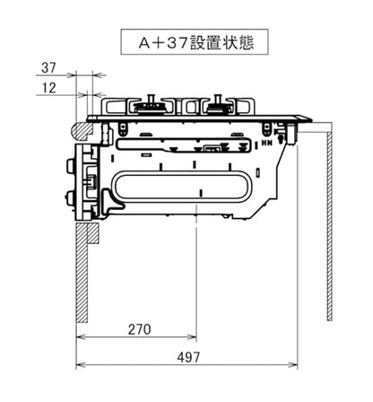ビルトインガスコンロ ノーリツ 無水片面焼グリル プロパンガス用 N2G23KSQ1 LP 2口 グレーホーロートップ ガスコンロ キッチン