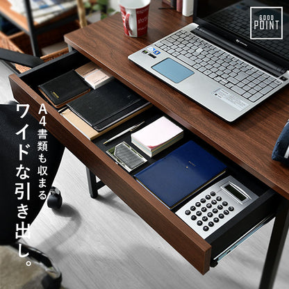 USB×コンセント付き パソコンデスク 幅85cm 引き出し付き PCデスク 机 学習机 勉強机 デスク ワークデスク(代引不可)