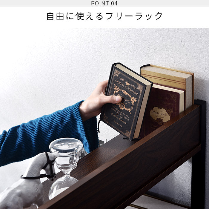 USB×コンセント付き パソコンデスク 幅80cm 上棚付き 棚付き PCデスク 机 学習机 勉強机 デスク ワークデスク(代引不可)