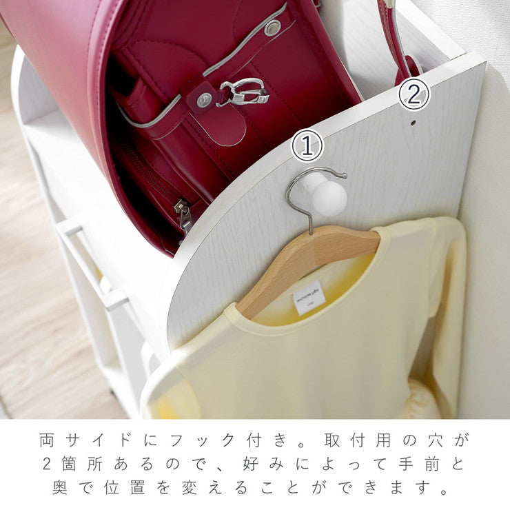 ランドセルラック スリムタイプ キャスター付き ランドセル収納 絵本棚 収納棚 収納シェルフ 収納ラック ランドセル置き(代引不可)