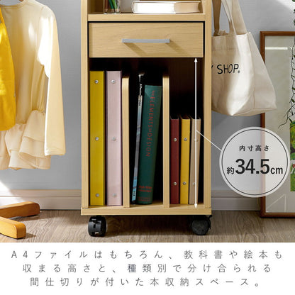 ランドセルラック スリムタイプ キャスター付き ランドセル収納 絵本棚 収納棚 収納シェルフ 収納ラック ランドセル置き(代引不可)