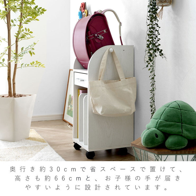 ランドセルラック スリムタイプ キャスター付き ランドセル収納 絵本棚 収納棚 収納シェルフ 収納ラック ランドセル置き(代引不可)