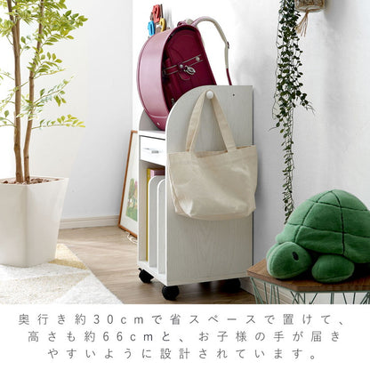 ランドセルラック スリムタイプ キャスター付き ランドセル収納 絵本棚 収納棚 収納シェルフ 収納ラック ランドセル置き(代引不可)