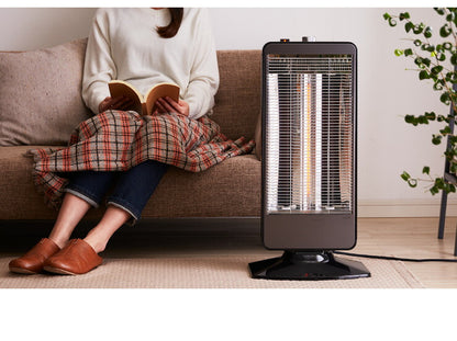 ハイブリッドヒーター カーボン シーズ ヒーター 3灯 1200W 首振り 機能 転倒 OFF 切替 切り替え 温度 過昇防止 暖房