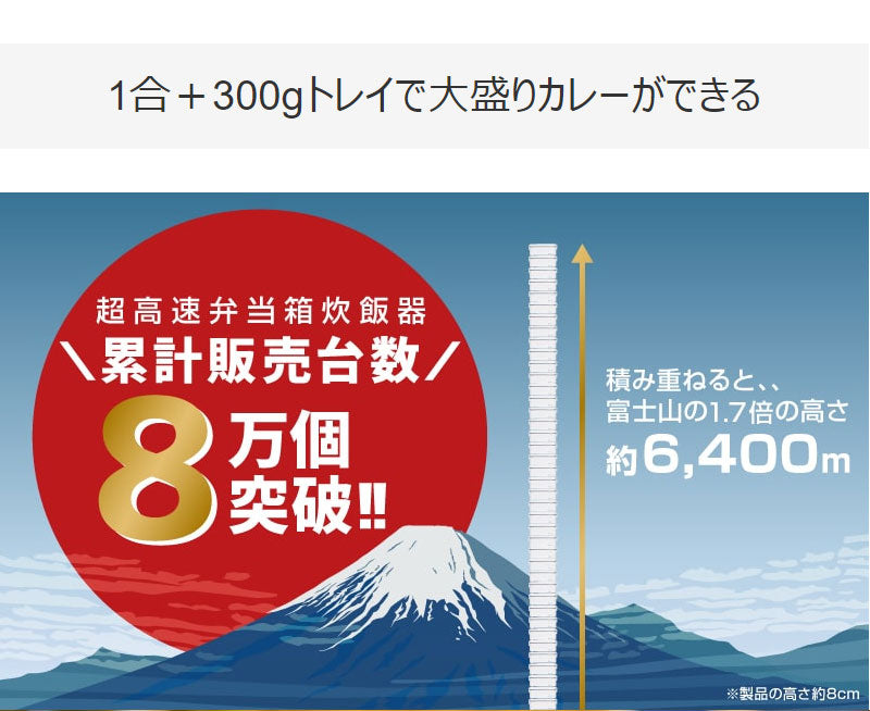 サンコー おひとりさま用超高速弁当箱炊飯器2段 TKFCLDRC お弁当 弁当箱 炊飯器 保温