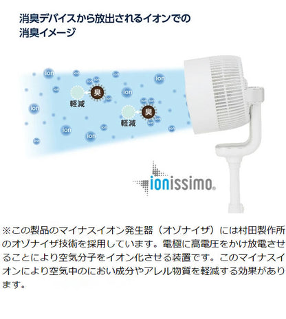 ユアサプライムス DCスタンドサーキュレーター3D首振 YCL-DJ189BFR(W) ホワイト