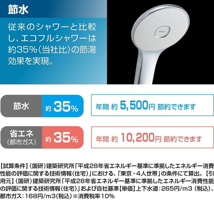 LIXIL リクシル サーモスタット付シャワーバス水栓 エコアクアスイッチシャワー 寒冷地用 壁付 浴室水栓 スイッチ ワンプッシュ サーモスタット付 メッキハンドル 節水 混合水栓 INAX RBF-914NFW
