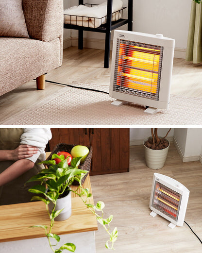 電気ストーブ 800W/400W 2段階切替 二重転倒オフスイッチ 電気 ストーブ 足元 ヒーター 薄型 軽量 冬 省エネ エコ