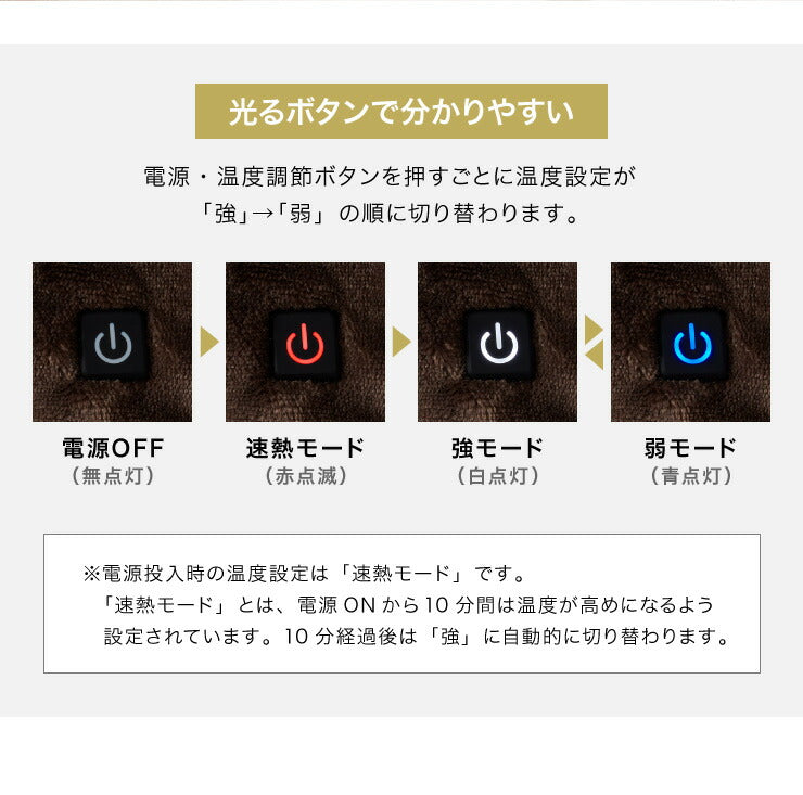 USB ブランケット ヒーター付き 洗える 電気 ひざ掛け 電気毛布 フランネル素材 キャンプ オフィス ブラウン チェック