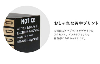 【人気ドラマで使用】小物チェスト NOTICE ノーティス 3段 3杯 幅35cm 引き出し 完成品 おしゃれ ミニチェスト レターケース 収納家具 収納 インテリア