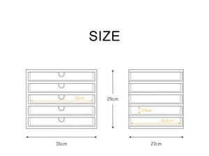 小物チェスト NOTICE ノーティス 5段 5杯 幅35cm 引き出し 完成品 おしゃれ ミニチェスト レターケース 収納家具 収納 インテリア