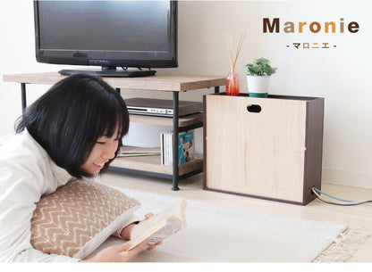 ケーブルボックス マロニエ Maronie ルーター収納 幅40 奥行14.8 高さ35 木目 コード収納 コードケース ケーブル隠し おしゃれ
