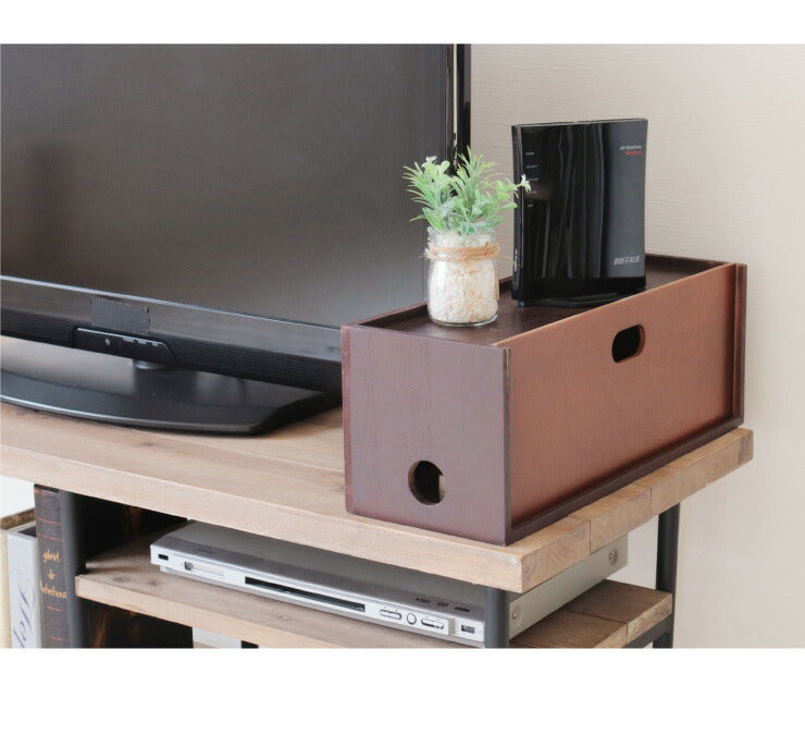 ケーブルボックス 木製 幅40cm 蓋付き 桐 スリム コンパクト いたずら防止 おしゃれ リビング ナチュラル 北欧 コードケース 充電ステーション 収納ボックス 配線カバー マロニエ テーブルタップ Maronie コンセント