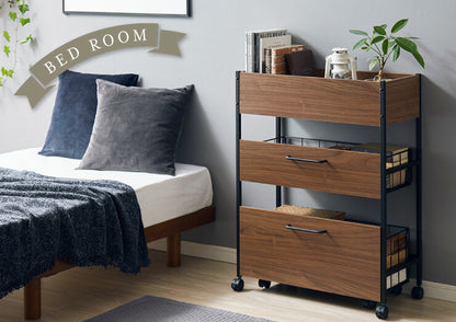 キッチンワゴン 取り外し可能キャスター付き 大容量 木目 カントリー モダン 北欧 おしゃれ 新生活 キッチン ダイニング 収納 キッチン収納 ワゴン マルチワゴン ラック 棚 ランドリーラック スチール収納ワゴン