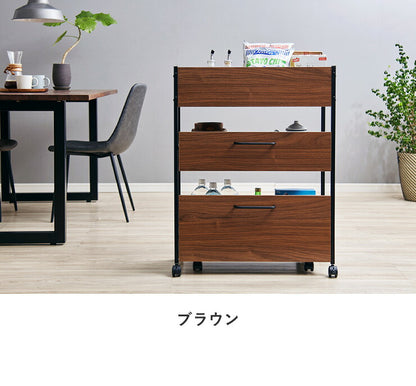 キッチンワゴン 取り外し可能キャスター付き 大容量 木目 カントリー モダン 北欧 おしゃれ 新生活 キッチン ダイニング 収納 キッチン収納 ワゴン マルチワゴン ラック 棚 ランドリーラック スチール収納ワゴン