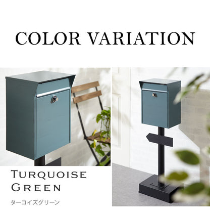 置き型 ポスト スタンドポスト 鍵付き ダイヤル錠 北欧 おしゃれ 一戸建て用 アンティーク シンプル 郵便ポスト ダイヤル式 メールボックス 新聞受け