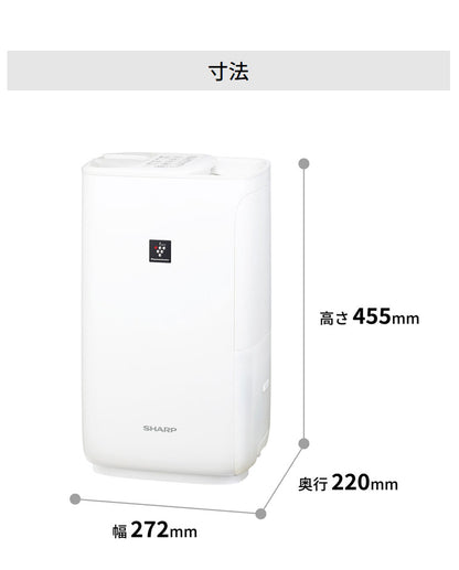 シャープ プラズマクラスター ハイブリッド加湿器 HV-P75-W 上から給水 ハイパワータイプ 抗菌加工パネル 長時間運転 エコモード(代引不可)
