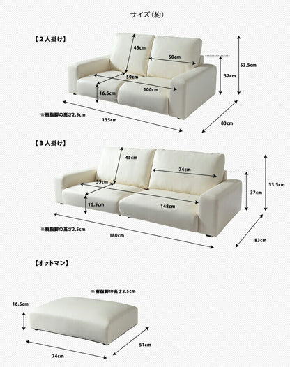 ローソファ 2人掛け ファブリック フロアタイプ ブラック アイボリー 北欧 おしゃれ 1人暮らし フロアソファ フロアソファー ローソファー オットマン ロータイプ ソファ ソファー ハーディソン セット こたつ オットマン付 (代引不可)