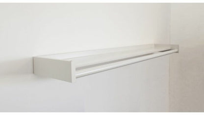 【※法人様限定販売】 森田アルミ工業 多目的シェルフ Wally ウォーリー W1250 ミルクホワイト WAL12-WH 室内 物干し 省スペース コンパクト 壁付け ラック おしゃれ かわいい シンプル