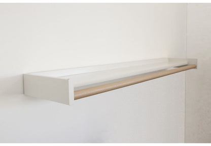 【※法人様限定販売】 森田アルミ工業 多目的シェルフ Wally ウォーリー W1650 ミルクホワイト×バーチ WAL16-WB 室内 物干し 省スペース コンパクト 壁付け ラック おしゃれ かわいい シンプル